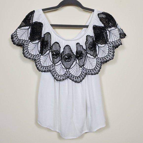 black off the shoulder top new look